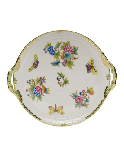 Shop Herend Queen Victoria Round Tray With Handles