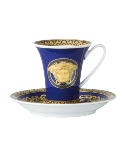 Shop Versace Medusa Blue A.d. Cup & Saucer