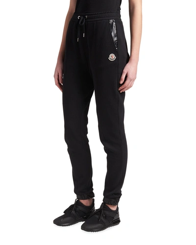 Shop Moncler Slim-fit Sweatpants In Black