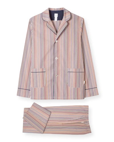 Shop Paul Smith Men's Classic Multi-stripe Pajama Set, Boxed In 92 Multi Stripe