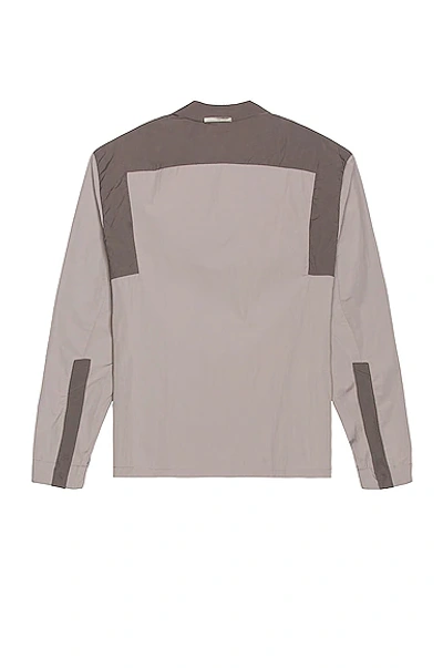 Shop A-cold-wall* Arcane Panelled Shirt In Mortar Grey