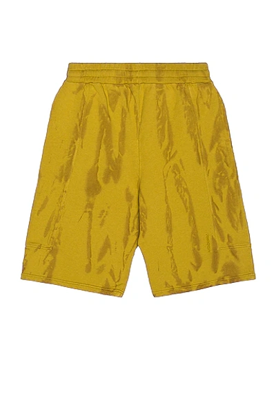 Shop A-cold-wall* Overdyed Artisan Shorts In Chartreuse