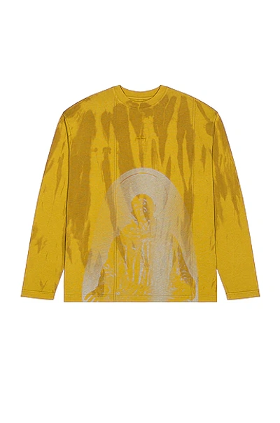 Shop A-cold-wall* Overdyed Print Long Sleeve Tee In Chartreuse