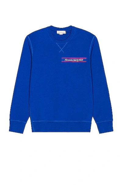 Shop Alexander Mcqueen Sweatshirt In Bold Blue
