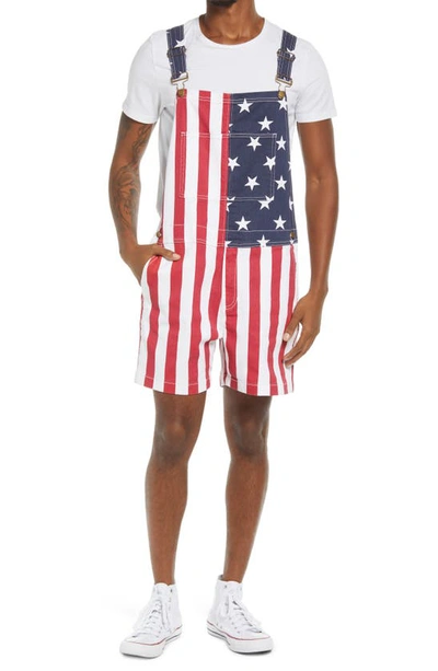 Chubbies The Chubberalls 2.0 American Flag Denim Overalls In Open  Miscellaneous | ModeSens