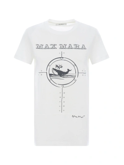 Shop Max Mara Oblo Graphic Printed T In White