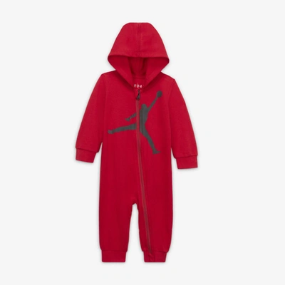 Shop Jordan Baby (0-9m) Full-zip Coverall In Red
