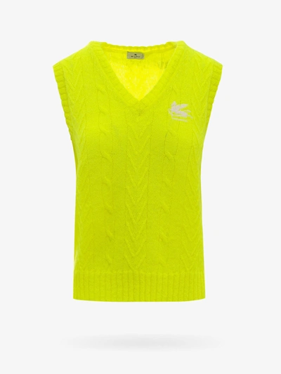 Shop Etro Vest In Yellow