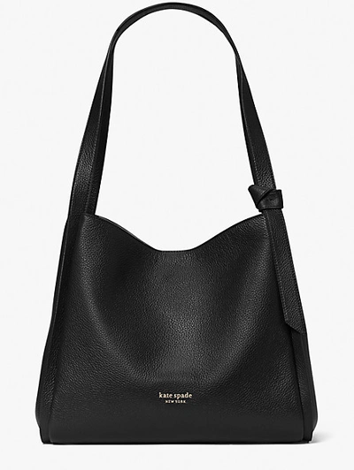 Shop Kate Spade Knott Large Shoulder Bag In Black