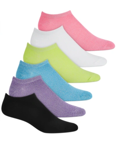 Shop Hue 6 Pack Super-soft Liner Socks In Neon Assorted