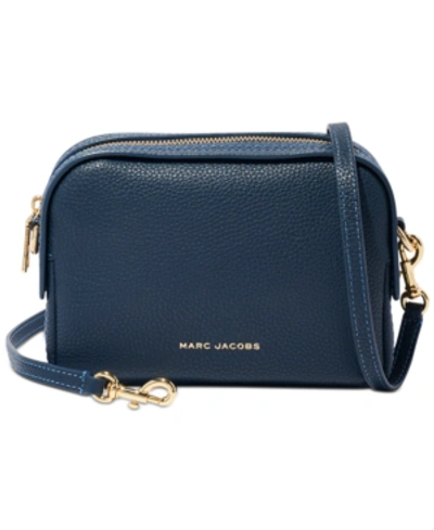 Shop Marc Jacobs Leather Crossbody In Blue Sea