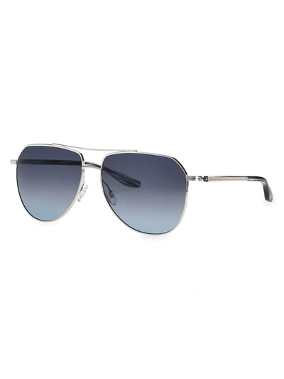 Shop Barton Perreira Voltaire 58mm Aviator Sunglasses In Silver Crystal