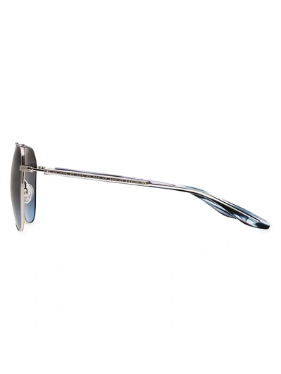 Shop Barton Perreira Voltaire 58mm Aviator Sunglasses In Silver Crystal