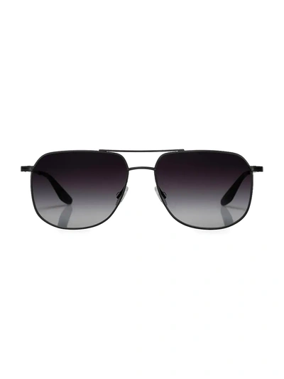 Shop Barton Perreira Javelin 56mm Aviator Sunglasses In Black