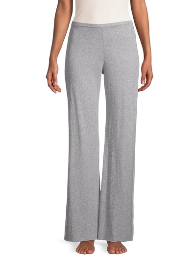 Shop Skin Women's Double-layer Pima Cotton Jersey Pants In Heather Grey