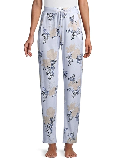 Shop Hanro Sleep And Lounge Woven Long Pants In Sunny Flower Print