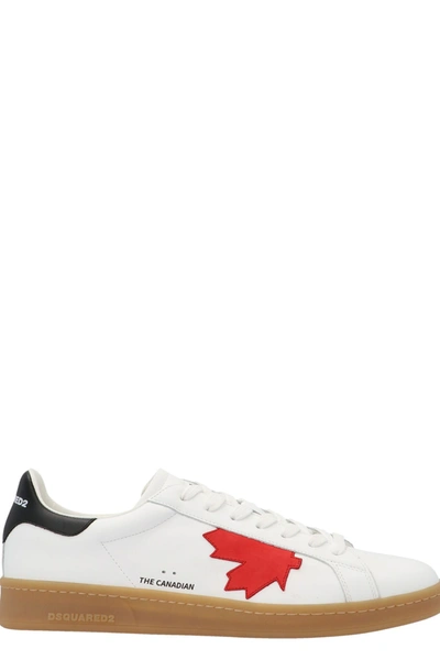 Shop Dsquared2 Maple Leaf Patch Low In White