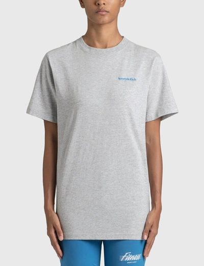 Shop Sporty And Rich Drink Water T-shirt In Grey