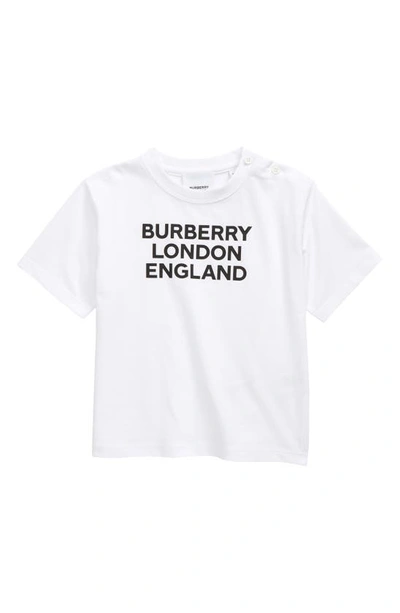 Shop Burberry Kids' Logo Graphic Tee In White