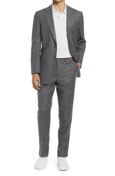 Shop Suitsupply Lazio Slim Fit Wool Blend Suit In Dark Grey