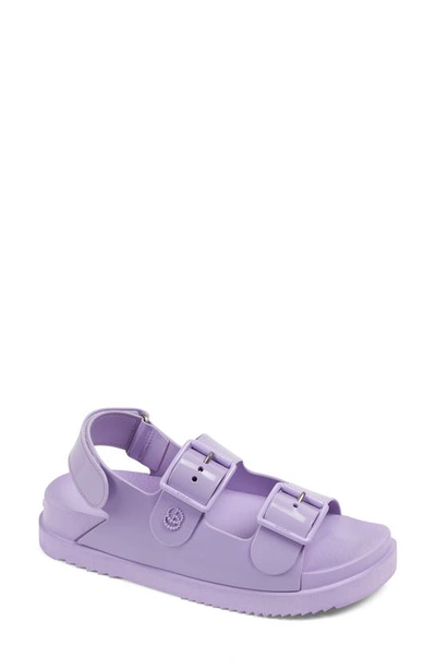 Shop Gucci Isla Double Strap Sandal In Lapis