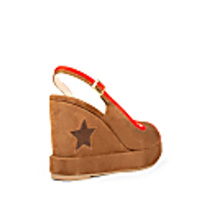 Rosamund Muir London Women's Red / Brown Davinia Brown & Red Star Wedges In Wedges
