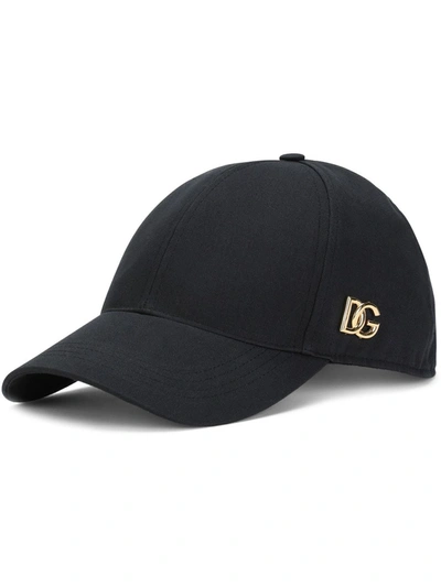 Shop Dolce & Gabbana Dg Baseball Cap In Black