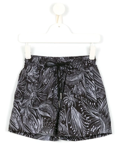 Lygia & Nanny Printed Jake Swim Shorts In Black