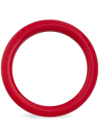 Shop Raawi Duplum Round Mirror In Red