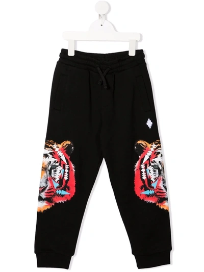 Shop Marcelo Burlon County Of Milan Tiger-print Track Pants In Black