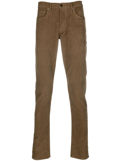 Shop Tom Ford Corduroy Straight-leg Trousers In Brown