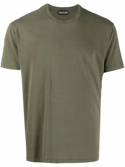 Shop Tom Ford Classic Short-sleeve T-shirt In Green