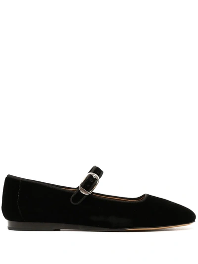 Shop Le Monde Beryl Buckle-strap Ballerina Shoes In Black