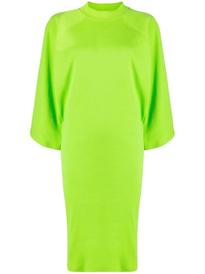 Shop Attico Jersey Midi Dress In Green