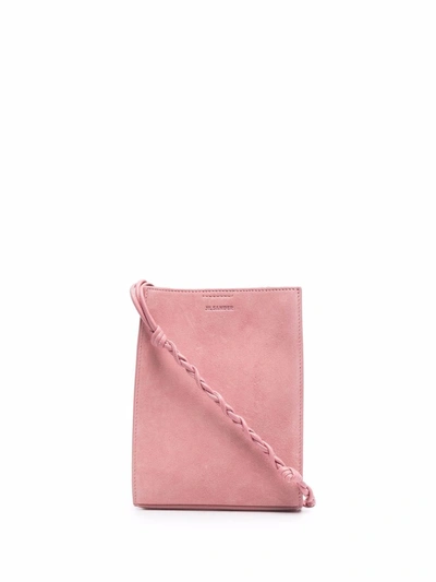 Shop Jil Sander Suede Satchel Bag In Pink