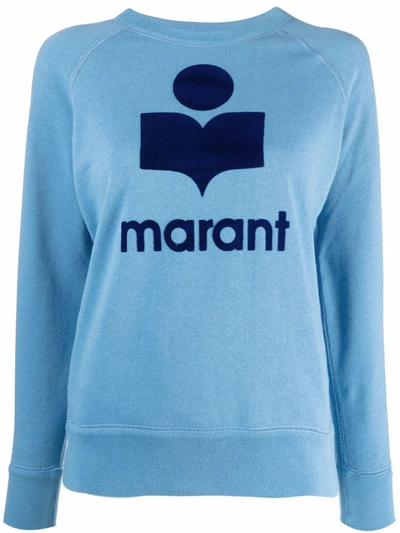 Shop Isabel Marant Étoile Logo-print Sweatshirt In Blue