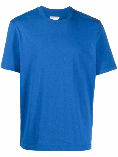 Shop Bottega Veneta Crew Neck Short-sleeve T-shirt In Blue