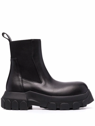 Shop Rick Owens Beatle Bozo Tractor Leather Boots In Black