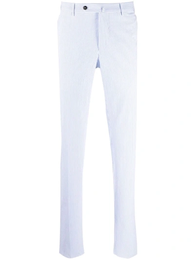 Pt01 Pinstripe-pattern Chinos In White