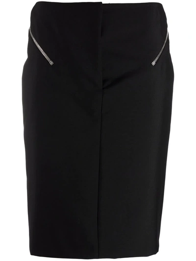 Givenchy Skirt Wool And Mohair Piece Dyed In Black