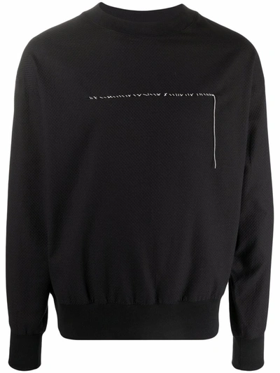Shop Alchemy Contrast-stitched Sweatshirt In Black