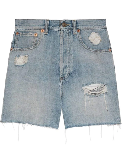 Shop Gucci Shorts Clear Blue