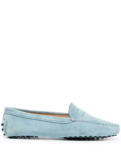 Shop Tod's Flat Shoes Clear Blue