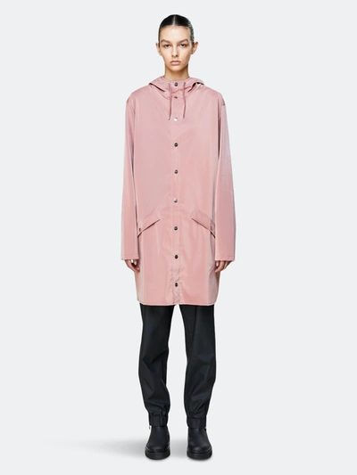 Shop Rains Long Jacket In Pink