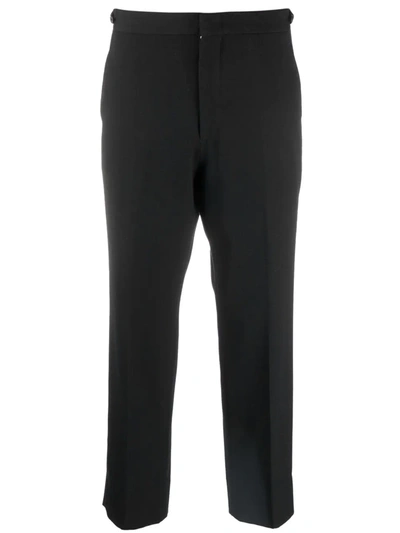 Pre-owned Comme Des Garçons 2000s Cropped Tailored Trousers In Black