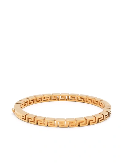 Shop Versace Greca-chain Bracelet In Gold