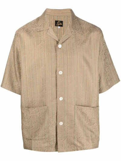 Shop Needles Paisley-print Short-sleeved Shirt In Neutrals