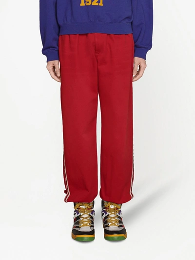 Shop Gucci Trousers Red