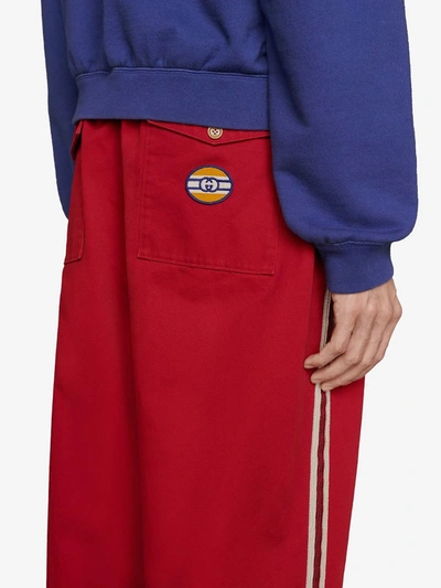 Shop Gucci Trousers Red