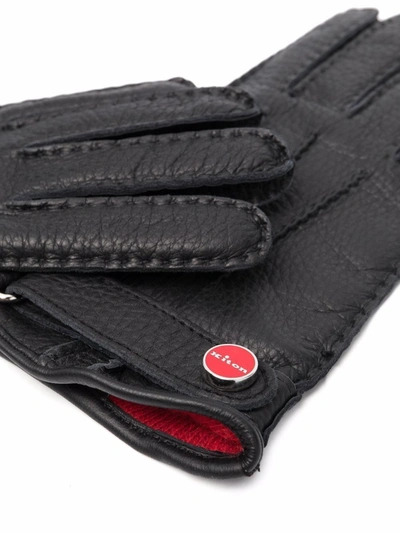 Shop Kiton Gloves Black